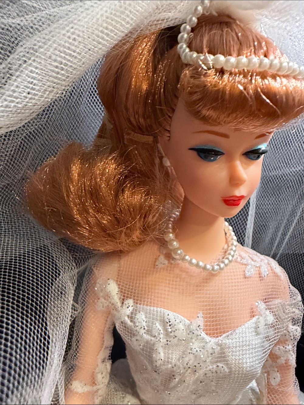 1997 Reproduction Wedding Day Redhead Barbie Doll 1961 Fashion & Accessories - Picture 10 of 10